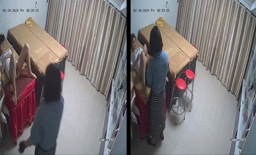 Hack camera em gái được chồng cho tiền đi spa triệt lông bướm